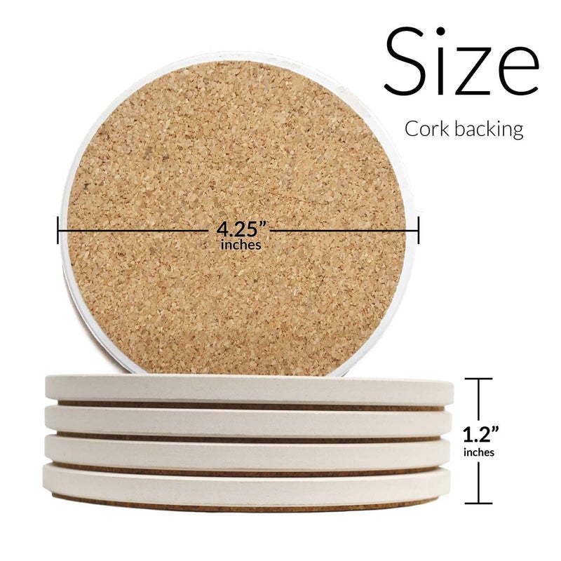CoasterStone Absorbent Sand Dollar Drink Coasters 4.25" Width - Image 2